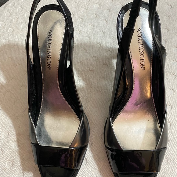 WORTHINGTON Worthington Vintage 90’s Womens Sling Back Pump Patent Leather - Picture 12 of 16